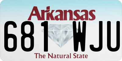 AR license plate 681WJU
