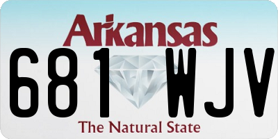 AR license plate 681WJV