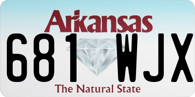 AR license plate 681WJX