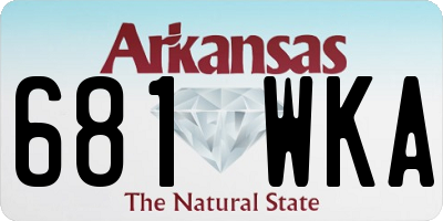 AR license plate 681WKA