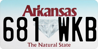 AR license plate 681WKB