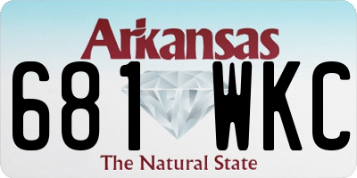 AR license plate 681WKC