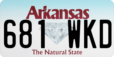 AR license plate 681WKD