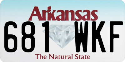AR license plate 681WKF