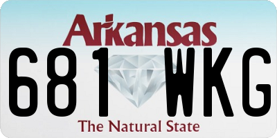 AR license plate 681WKG