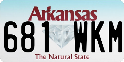 AR license plate 681WKM