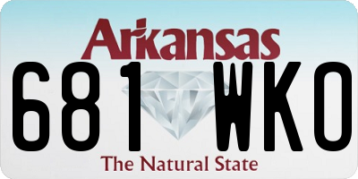 AR license plate 681WKO