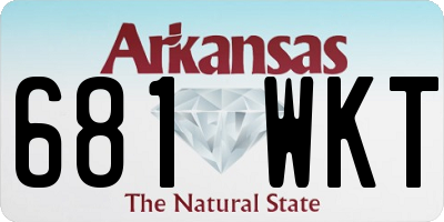 AR license plate 681WKT
