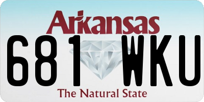 AR license plate 681WKU
