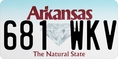 AR license plate 681WKV