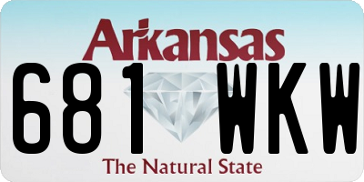 AR license plate 681WKW