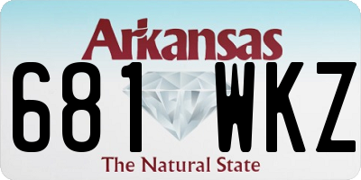 AR license plate 681WKZ