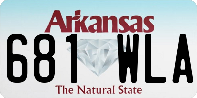 AR license plate 681WLA