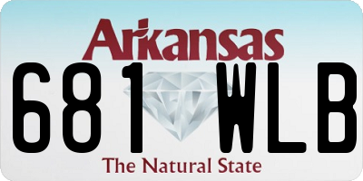 AR license plate 681WLB