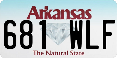 AR license plate 681WLF