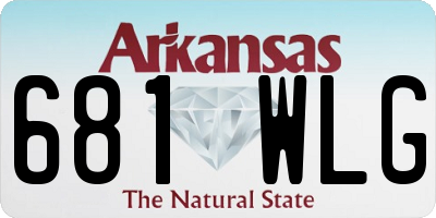 AR license plate 681WLG