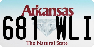 AR license plate 681WLI