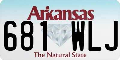 AR license plate 681WLJ
