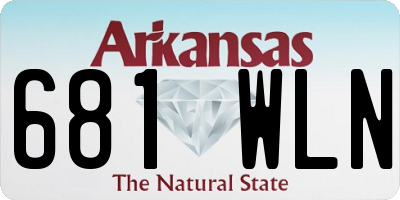AR license plate 681WLN
