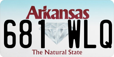 AR license plate 681WLQ