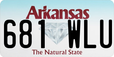 AR license plate 681WLU