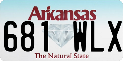 AR license plate 681WLX
