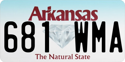 AR license plate 681WMA