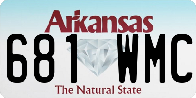 AR license plate 681WMC