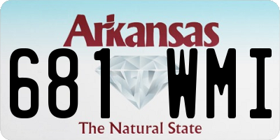 AR license plate 681WMI