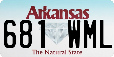 AR license plate 681WML