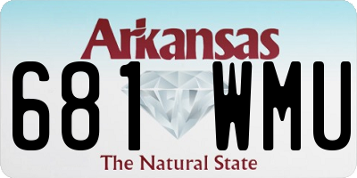 AR license plate 681WMU
