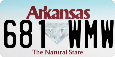 AR license plate 681WMW
