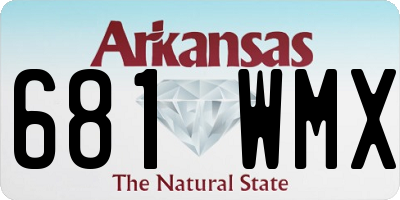 AR license plate 681WMX
