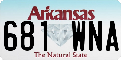AR license plate 681WNA