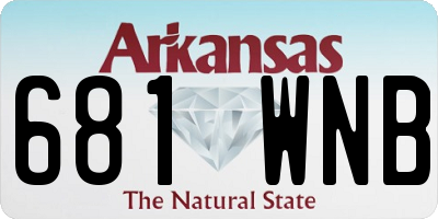 AR license plate 681WNB
