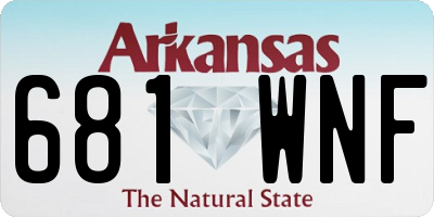 AR license plate 681WNF