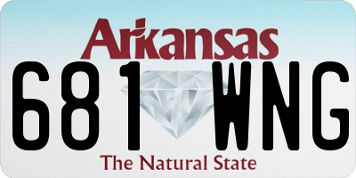 AR license plate 681WNG