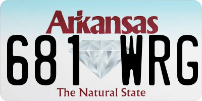 AR license plate 681WRG