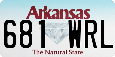 AR license plate 681WRL