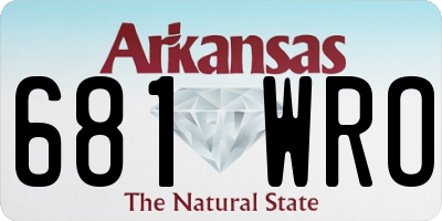 AR license plate 681WRO