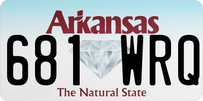 AR license plate 681WRQ