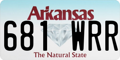 AR license plate 681WRR