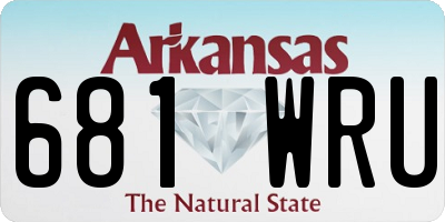 AR license plate 681WRU