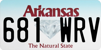 AR license plate 681WRV