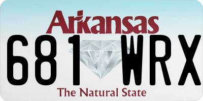 AR license plate 681WRX