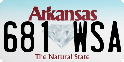 AR license plate 681WSA