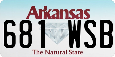 AR license plate 681WSB