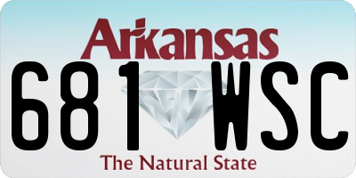 AR license plate 681WSC