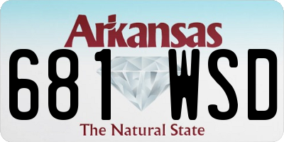 AR license plate 681WSD