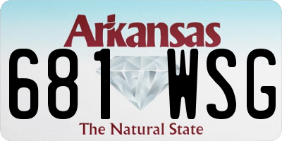AR license plate 681WSG